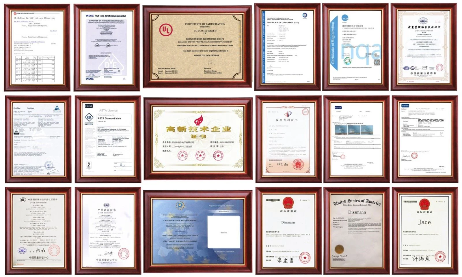 Dissmann Fuse Certifications